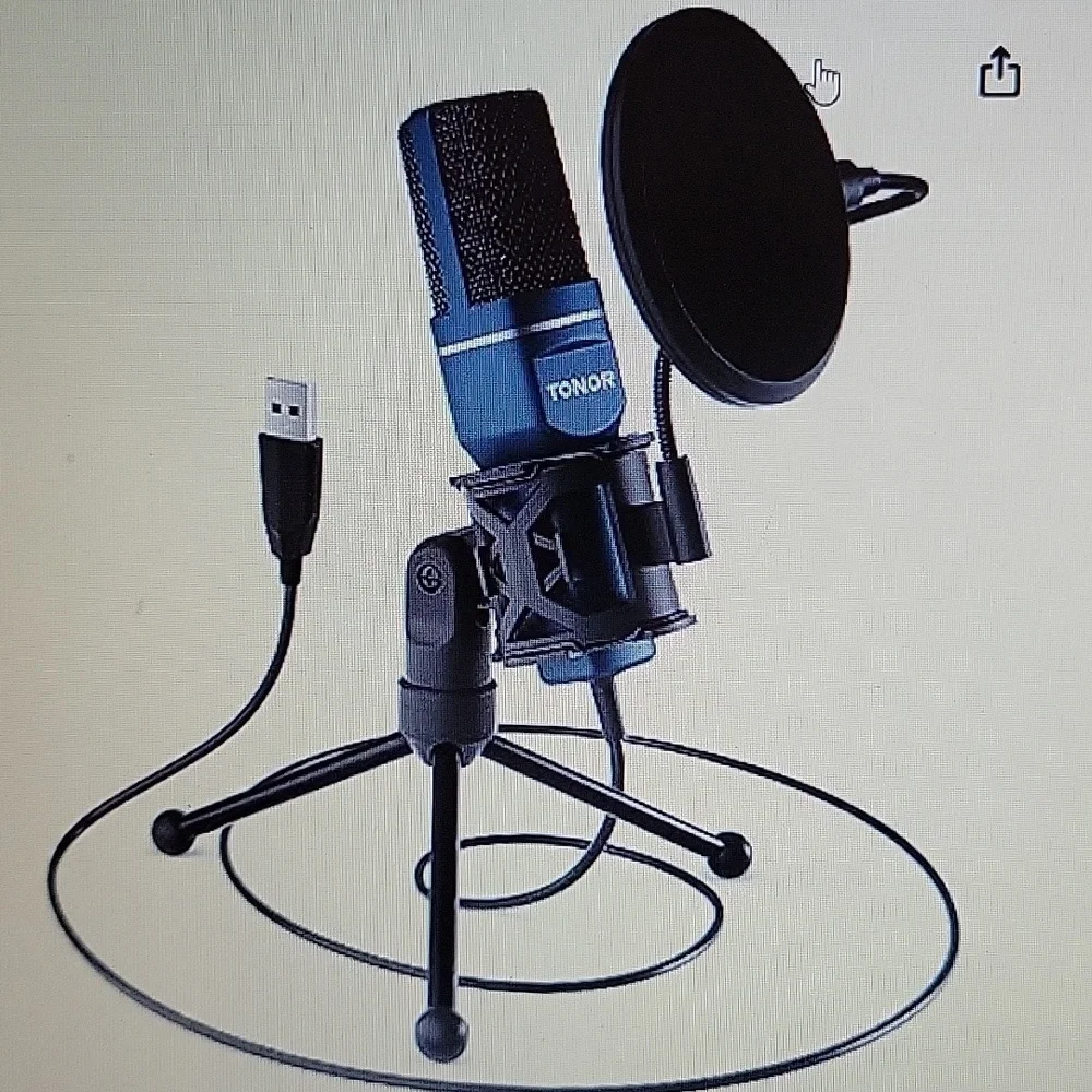 TONOR USB Microphone TC-777 computer condenser PC gaming stream mic tripod NEW